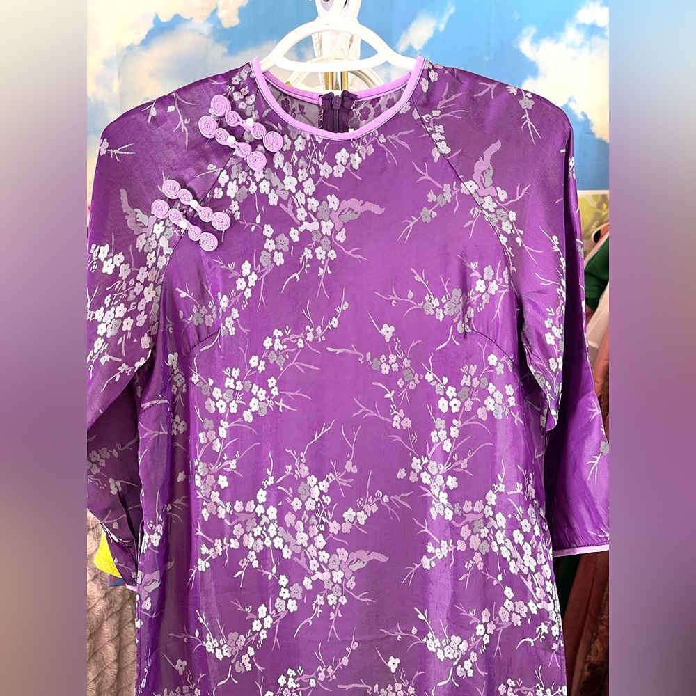 Ao dai cach tan suong ha nam, Vietnamese modern contemporary long top dress l 4